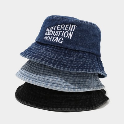 Summer Denim Bucket Hat Vacations Cap